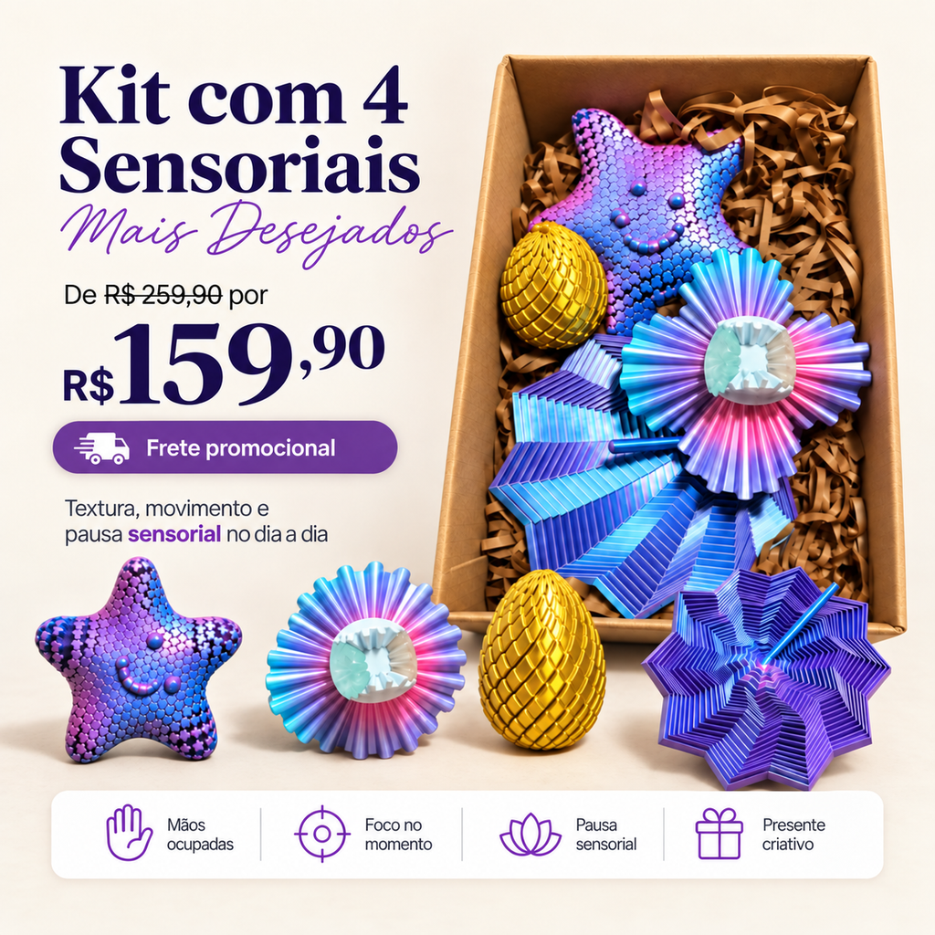 Kit Top 4 Sensoriais Mais Desejados — Acalma