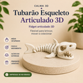 Tubarão Esqueleto Articulado 3D — Dinossauro do Mar Flexível para Brincar e Colecionar