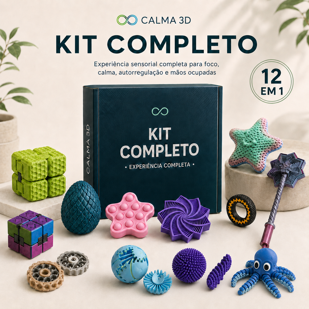 Kit Completo Calma 3D 12 em 1 — Sensorial Premium