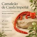 Camaleão de Cauda Imperial Calma 3D — Colecionável Articulado Flexível de 40 cm