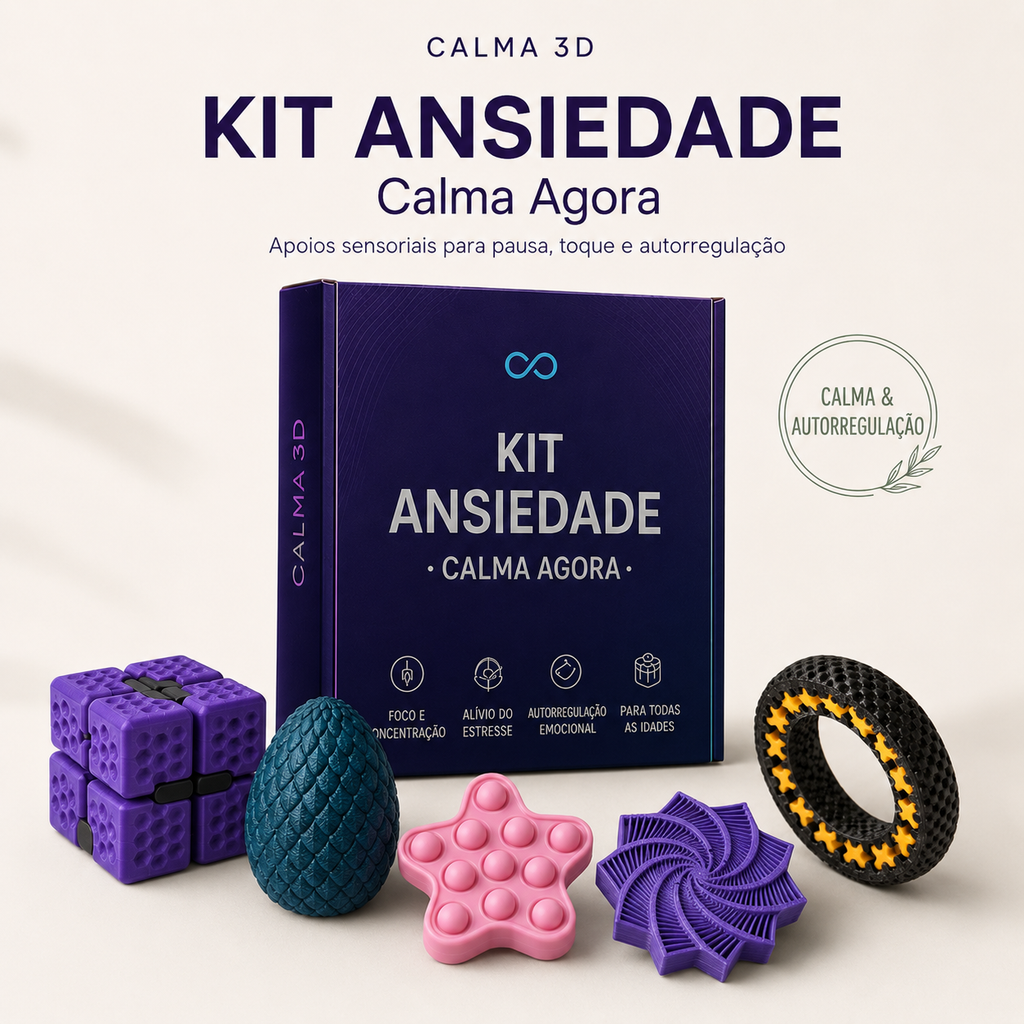 Kit Ansiedade Calma Agora 5 em 1 — Calma 3D