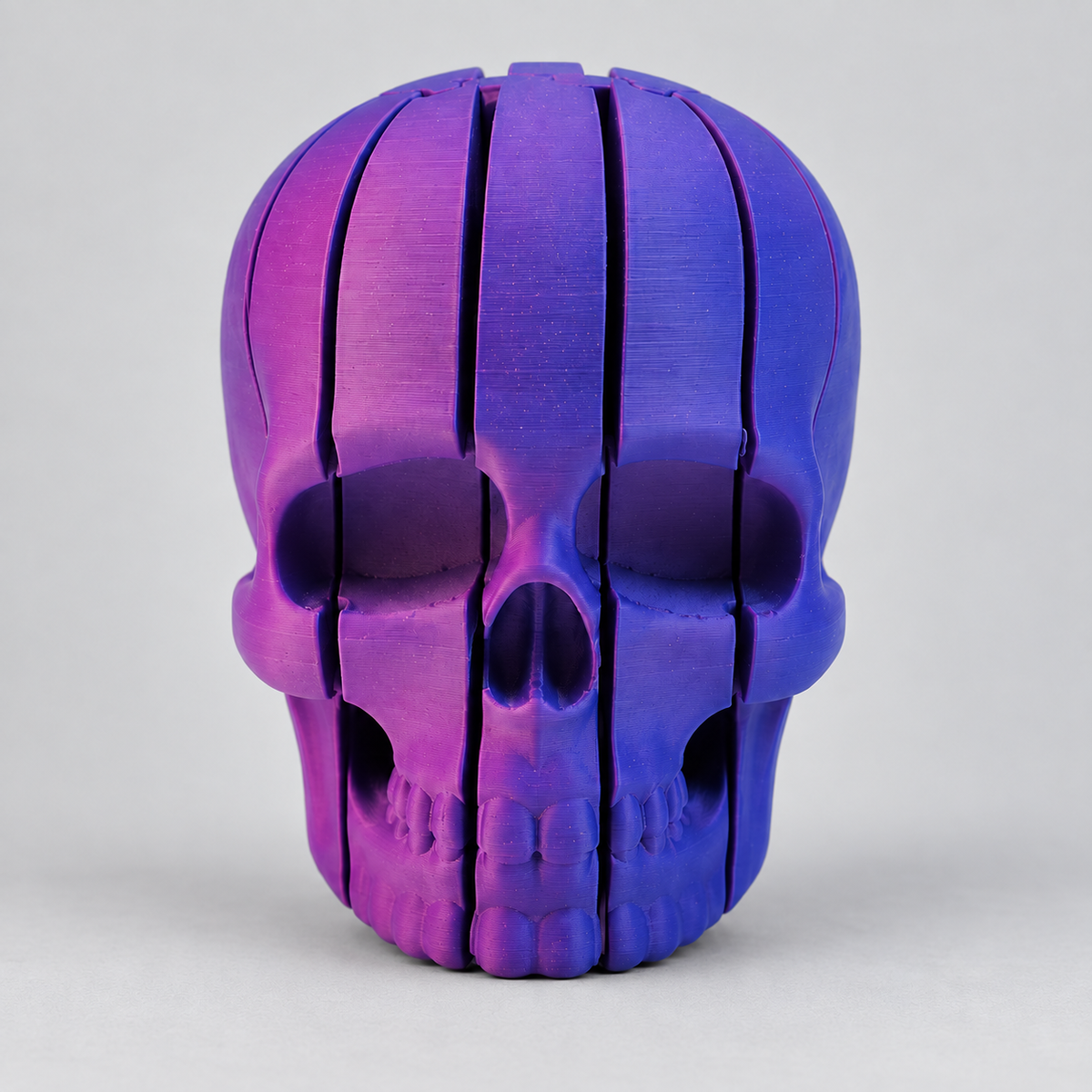 Caveira Espiral 3D — Fidget Sensorial de Torção para Relaxar e Decorar
