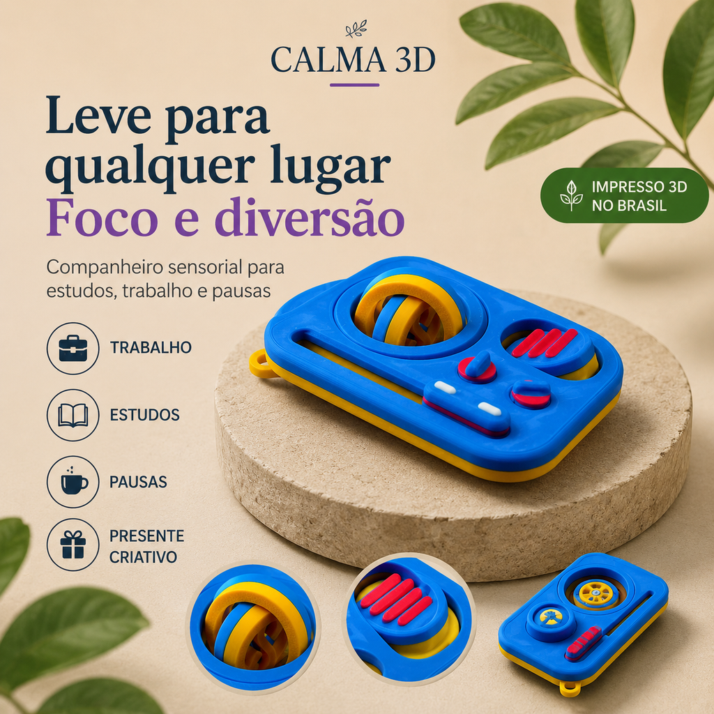 Brinquedo Sensorial do Caos 3D — Fidget Portátil para Foco, Movimento e Mãos Ocupadas