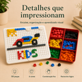Jogo de Encaixe Criativo 3D — 120 Peças Coloridas para Montar e Aprender