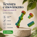Fidget de Torção 3D — Brinquedo Sensorial com Movimento Tátil para Foco e Mãos Ocupadas