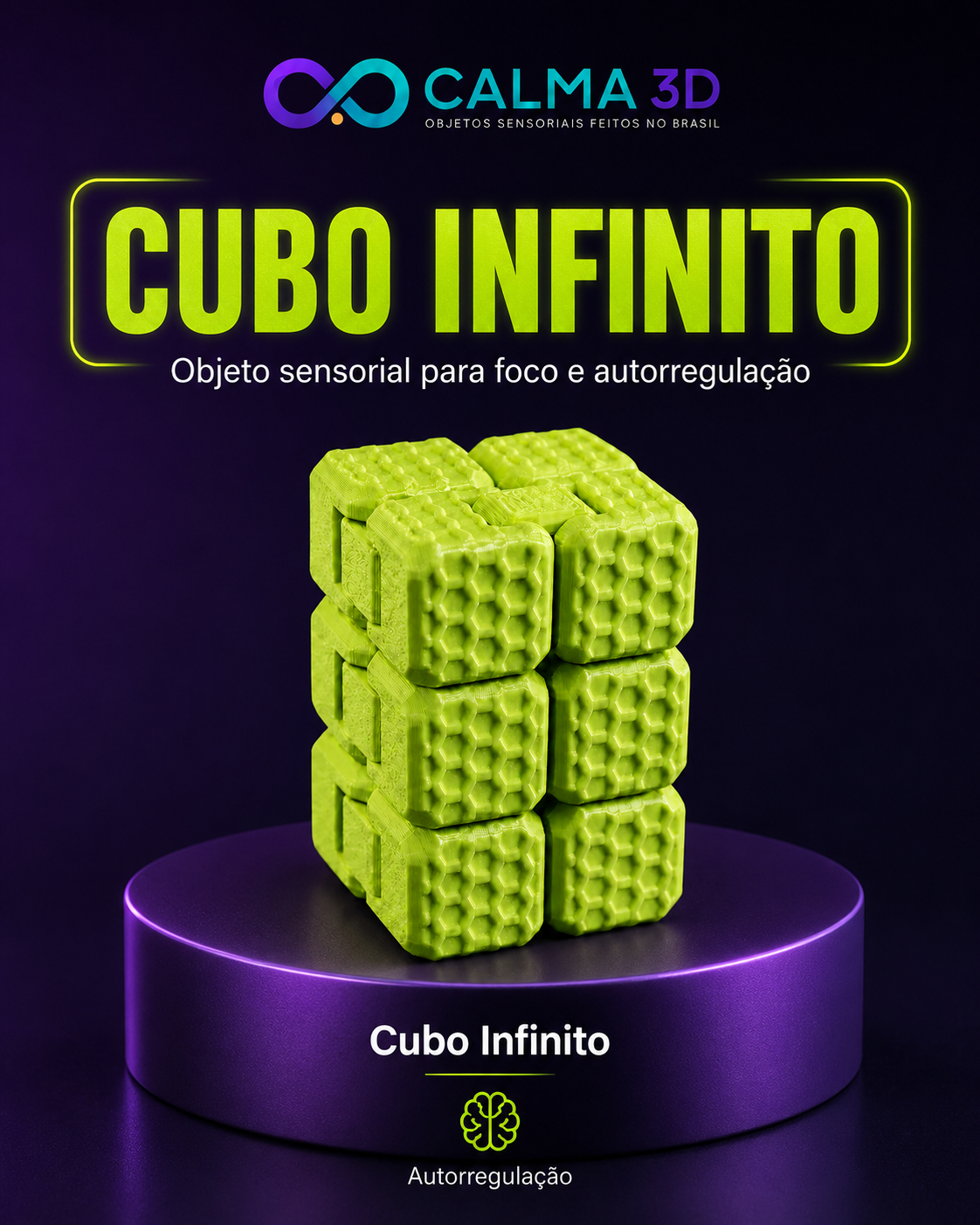 Kit Escolar Sensorial Calma 3D — Foco, Leitura e Mãos Ocupadas