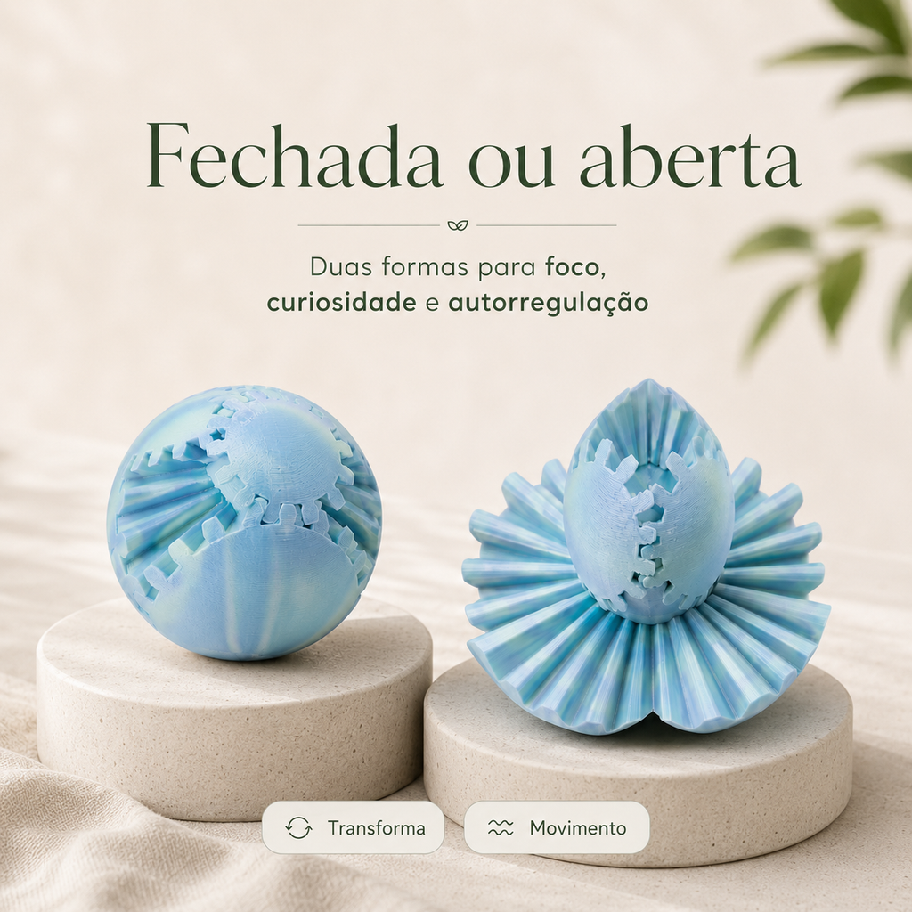 Esfera Sensorial Transformável Calma 3D Fidget Antiestresse 1 Unidade