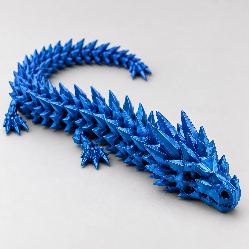 Dragão Sensorial Articulado 40 cm - Calma 3D — Toque, Movimento e Diversão