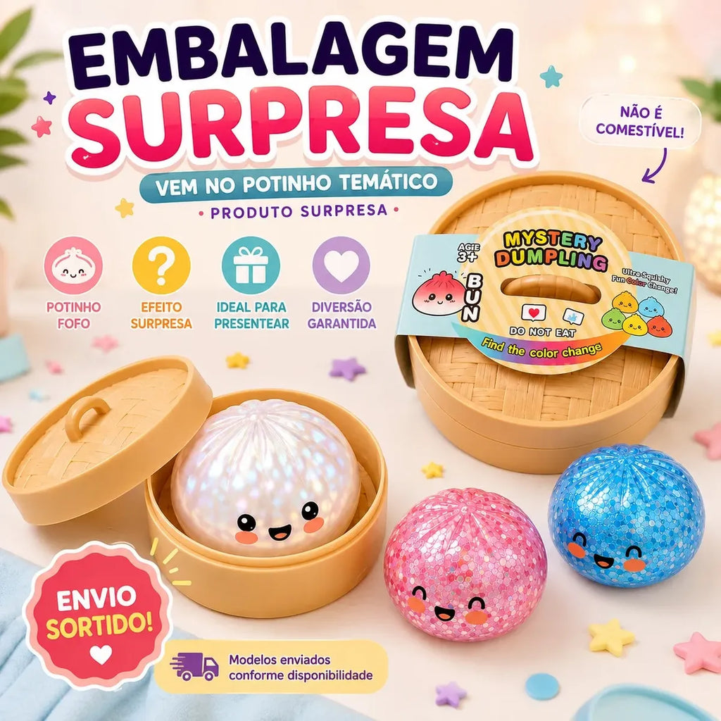 Squishy Glitter Dumpling — O Colecionável Viral que Você Não Vai Querer Parar de Apertar