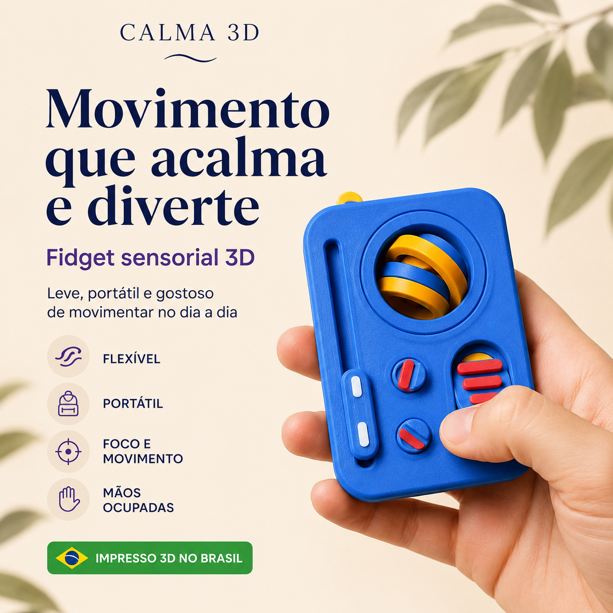Brinquedo Sensorial do Caos 3D — Fidget Portátil para Foco, Movimento e Mãos Ocupadas