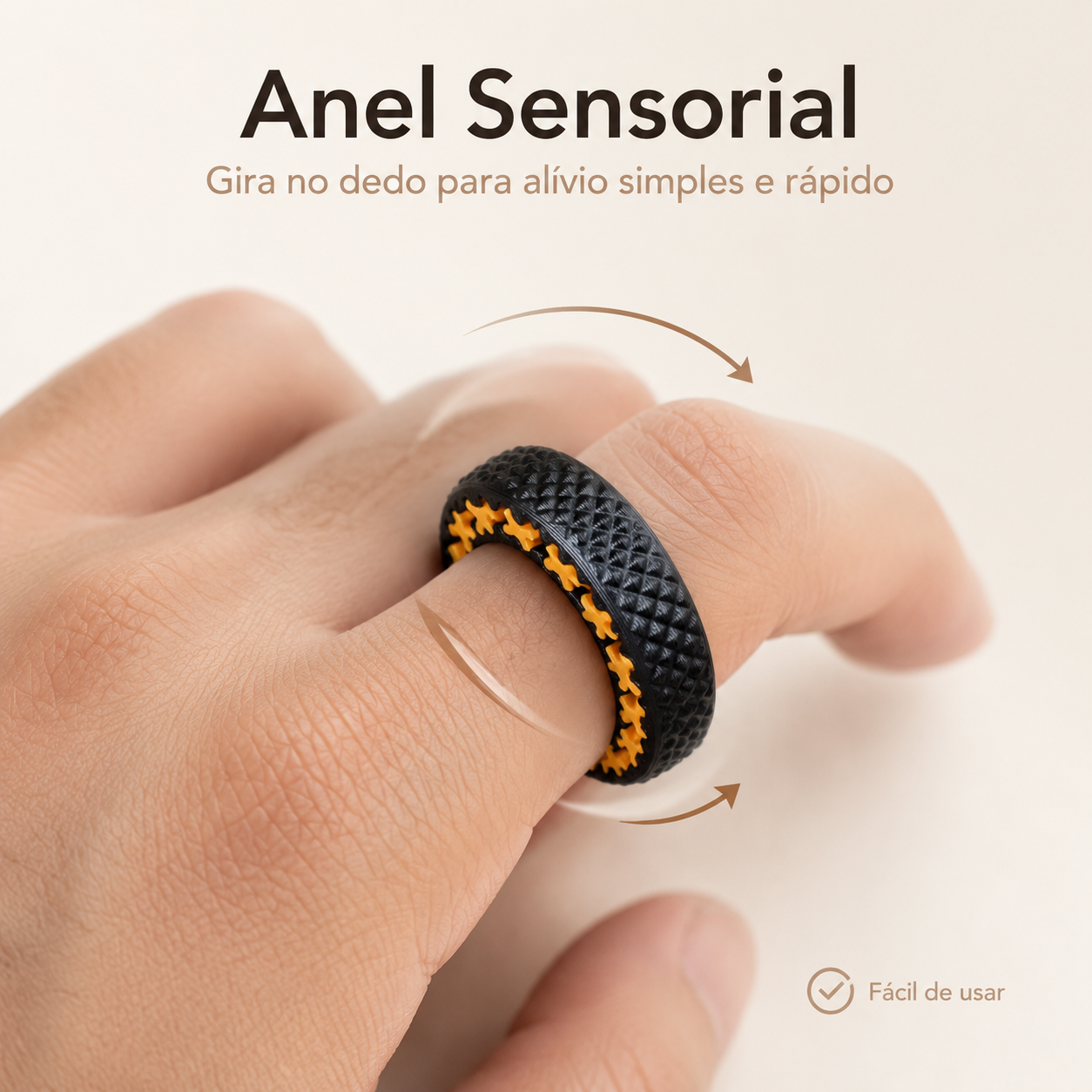 Anel Sensorial Calma 3D — Foco, Calma e Mãos Ocupadas