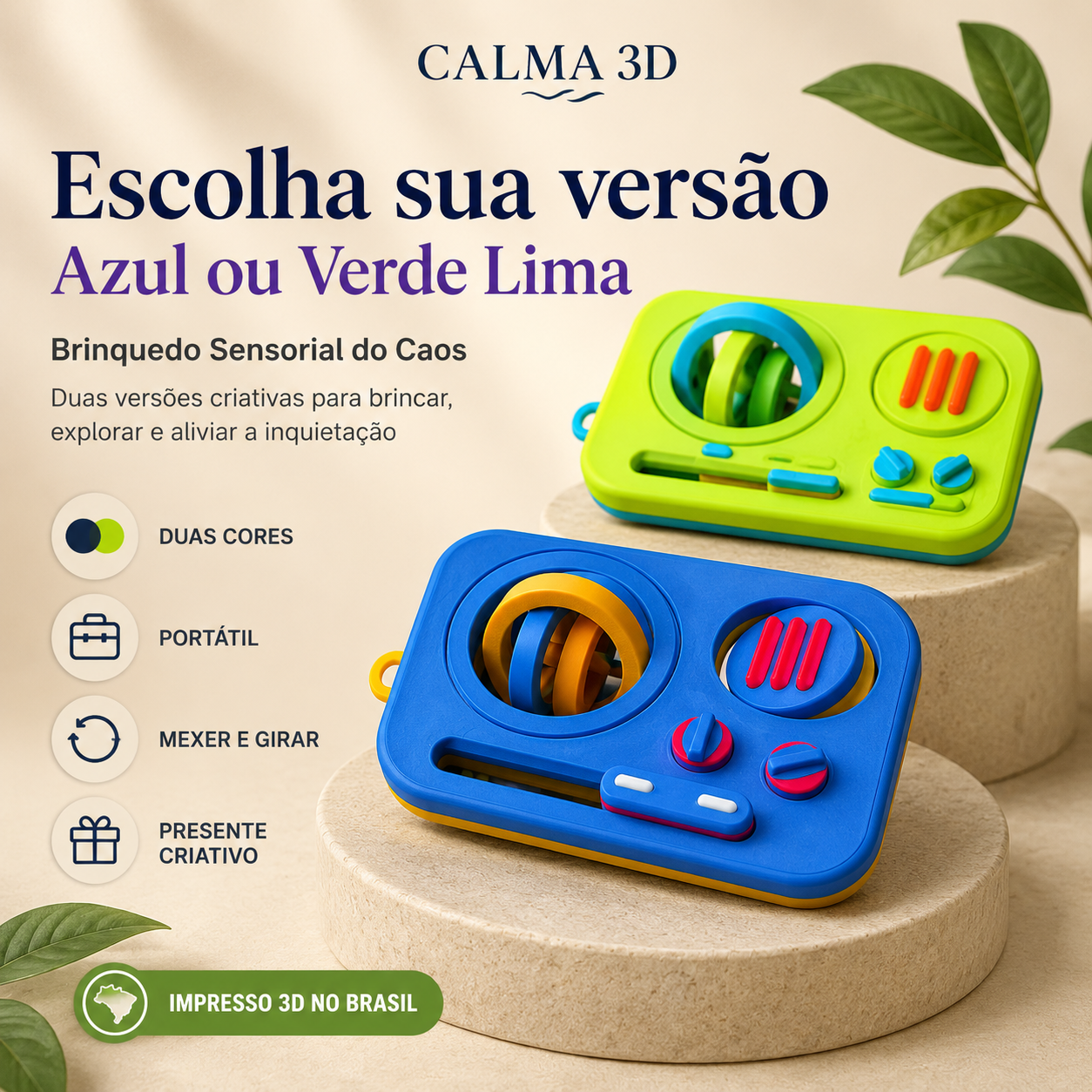 Brinquedo Sensorial do Caos 3D — Fidget Portátil para Foco, Movimento e Mãos Ocupadas