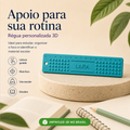 Régua Personalizada com Nome 3D — Apoio Tátil Escolar para Leitura, Foco e Identificação