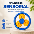 Spinner 3D Sensorial Calma 3D com Engrenagens