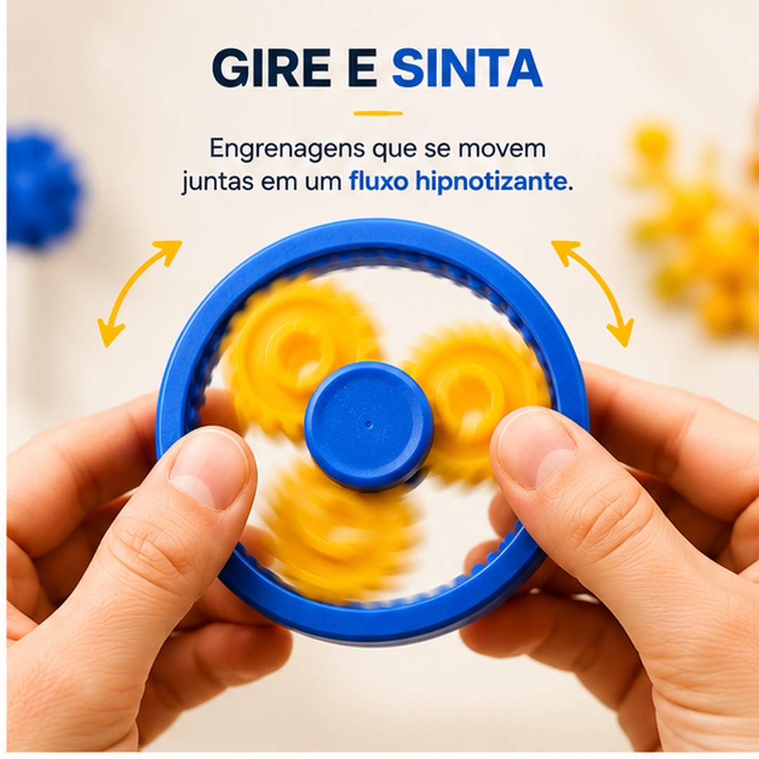 Spinner 3D Sensorial Calma 3D com Engrenagens