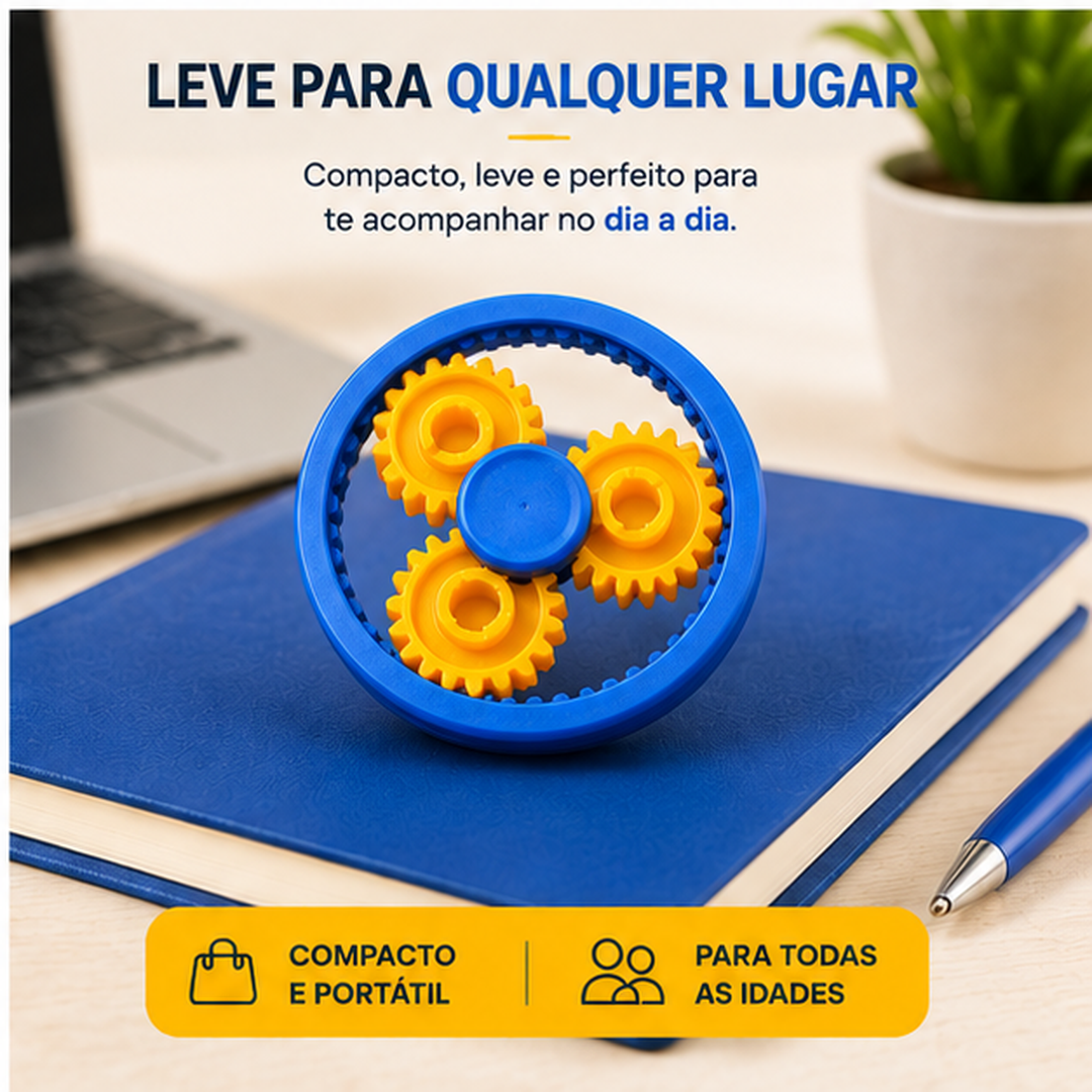 Spinner 3D Sensorial Calma 3D com Engrenagens